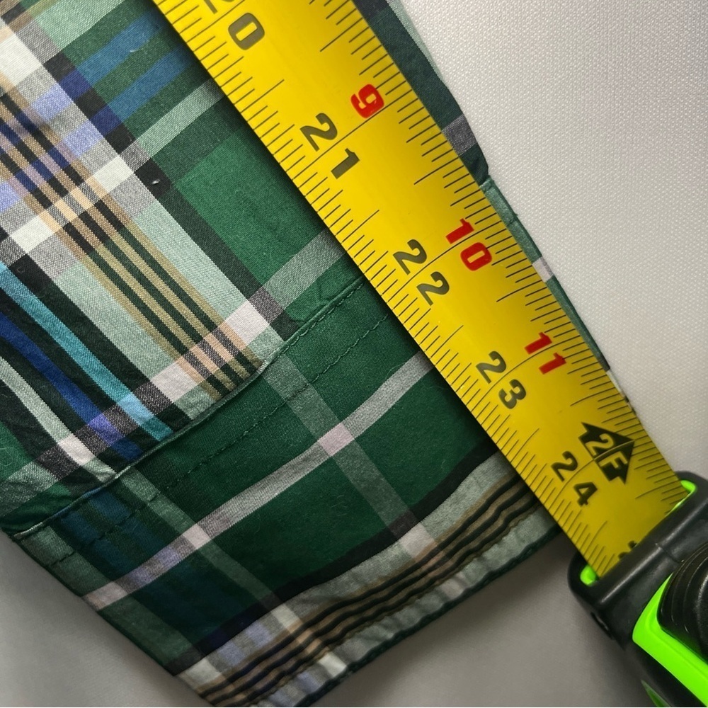 NWT! J. Crew Women’s Green Blue Plaid Button Shirt Sz2 Pocket Collared Cotton - Picture 12 of 14